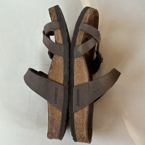 Birkenstock Mayari Brown Leather Sandals Size 39 US W8 - Picture 4 of 8